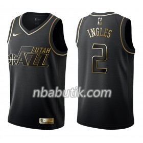 NBA Mænd Trøje Utah Jazz Joe Ingles 2 Nike Sort Golden Edition Swingman